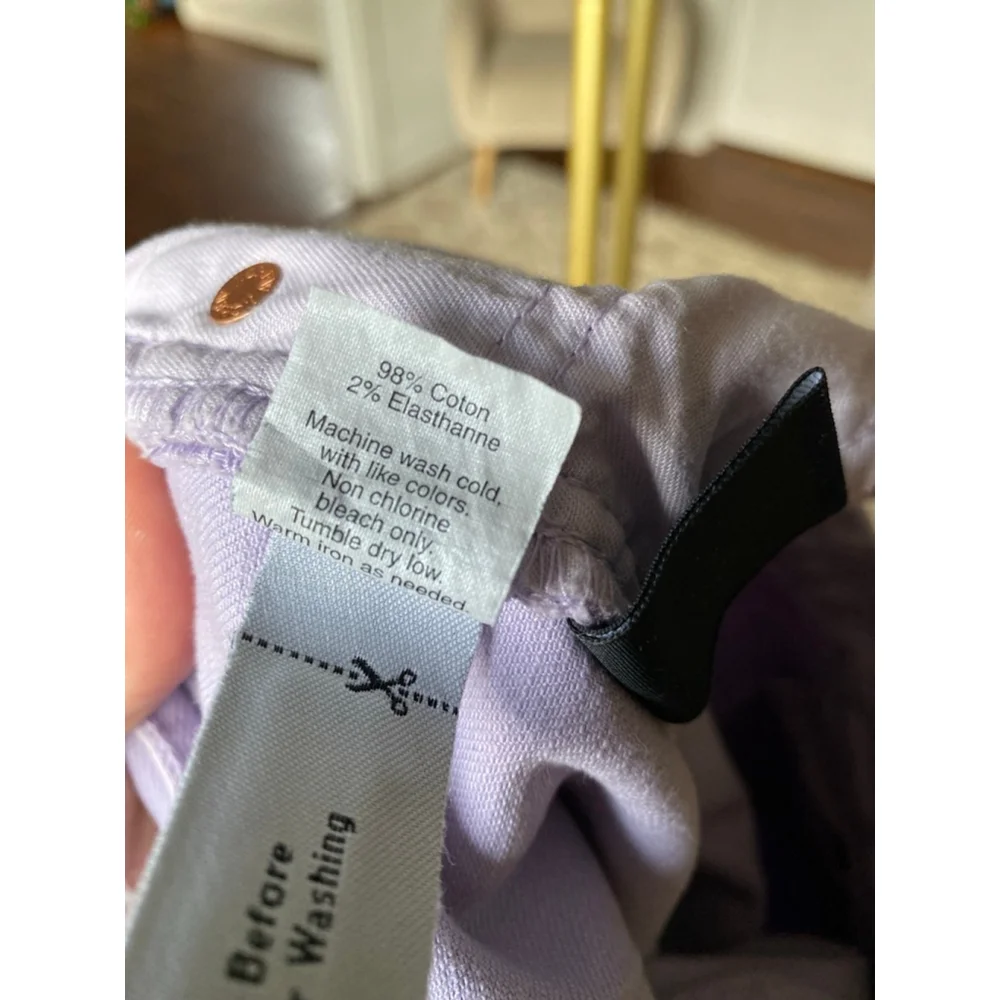 J. Crew Lilac Matchstick Jeans Cropped Sz 28 Preppy Pastel Clean Cotton Brunch